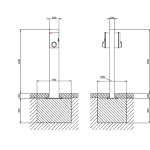 TAC pedestal back-to-back