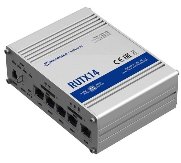 Przemysłowy router komórkowy RUTX14 4G LTE CAT12, Dual SIM, WI-FI i BT