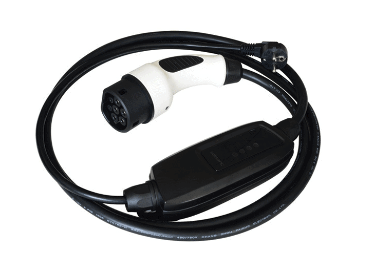 DUOSIDA EV charging cable portable - Type 2 to schuko with controlbox 16A - Image 2