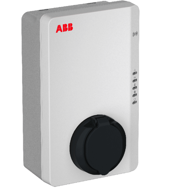 2x ABB Terra AC 22 kW socket with steel pedestal