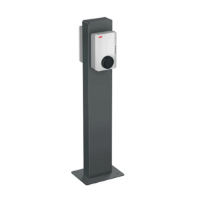 2x ABB Terra AC 22 kW socket with steel pedestal