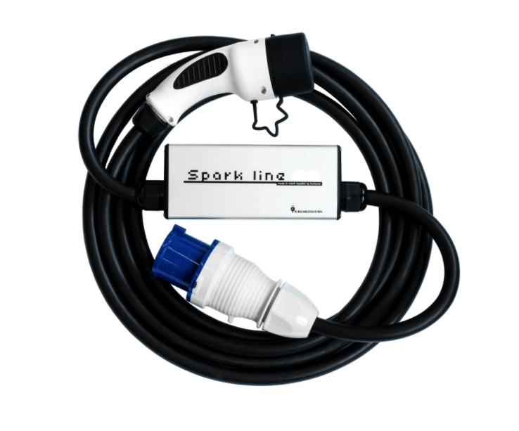 SPARK LINE 16 - portable charger with control box 3,7 kW, TYPE2-CEE Blue, 5m, 16A x 1phase - Image 1