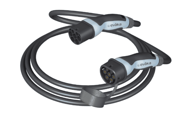 EV Charging Cable 11kW, 32A, Type 2 to Type 2, 3 phase, 10meter (EVAKA)