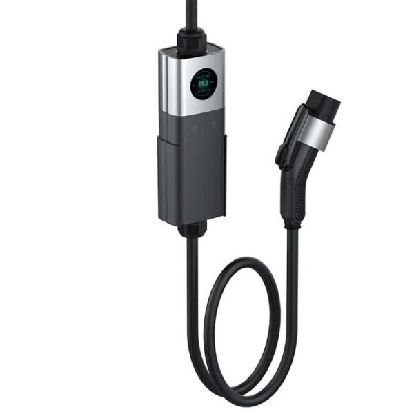 portable charger with DISPLAY control box 22kW (3X32A), TYPE2-CEE RED, 32A x 3phases, 5m