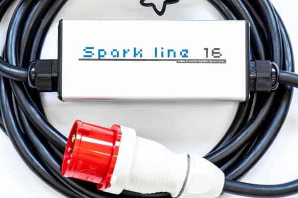 SPARK LINE 16 - cable with control box 11kW (3X16A), TYPE2-CEE RED, 16A x 3phases, 5m