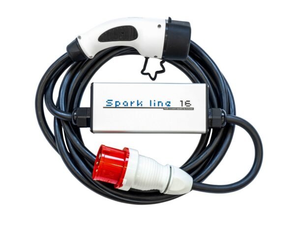 SPARK LINE 16 - cable with control box 11kW (3X16A), TYPE2-CEE RED, 16A x 3phases, 5m