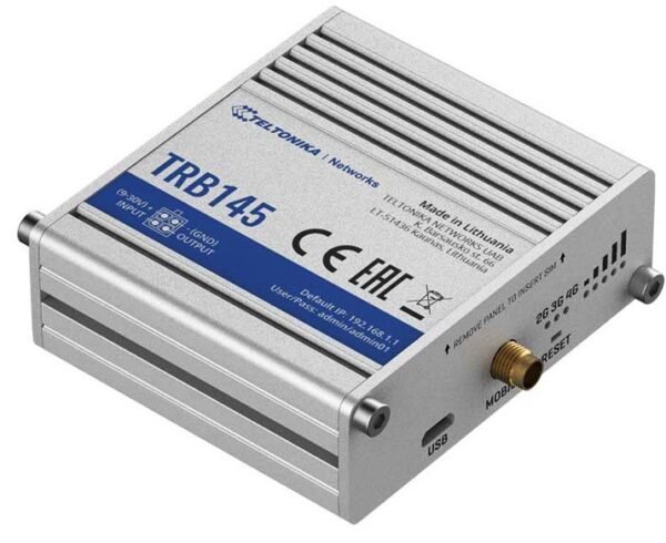 TRB145 Industrial Rugged LTE RS485 Gateway 4G/LTE (Cat 1), 3G, 2G