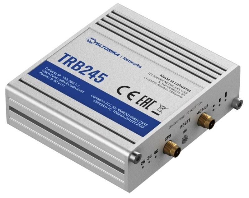 TRB245 Industrial Rugged LTE Gateway 4G/LTE (Cat 4), 3G, 2G, Dual Sim - Image 1