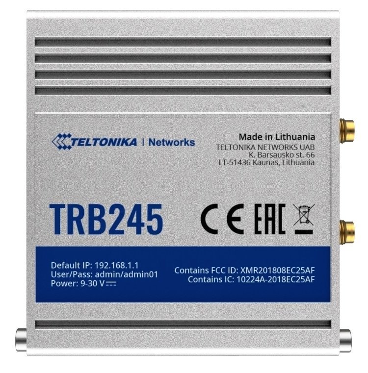 TRB245 Industrial Rugged LTE Gateway 4G/LTE (Cat 4), 3G, 2G, Dual Sim - Image 2