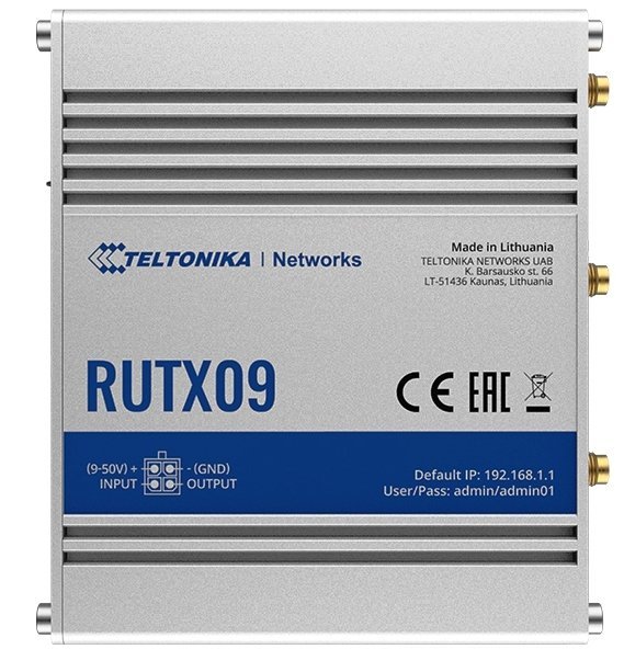 RUTX09 Industrial Router 4G LTE CAT 6, Dual Sim Gigabit Ethernet