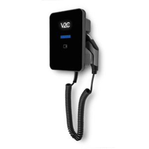 V2C Trydan 22kW  Display SPRING cable 4,5m, Black