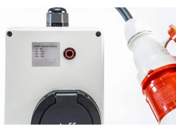 22kW portable wallbox Type 2 socket with CEE plug