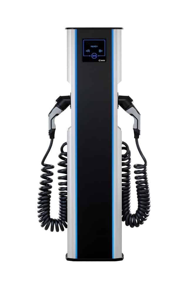 ELINTA CHARGE CITYCHARGE V2 Plus - 2×22 kW Type 2 cables, 4G / LAN / Wifi / RFID - Image 1