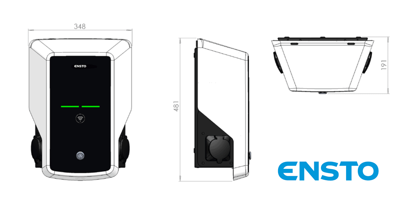 ENSTO EVB203E-BLBC 2x22kW (LAN) - Image 2