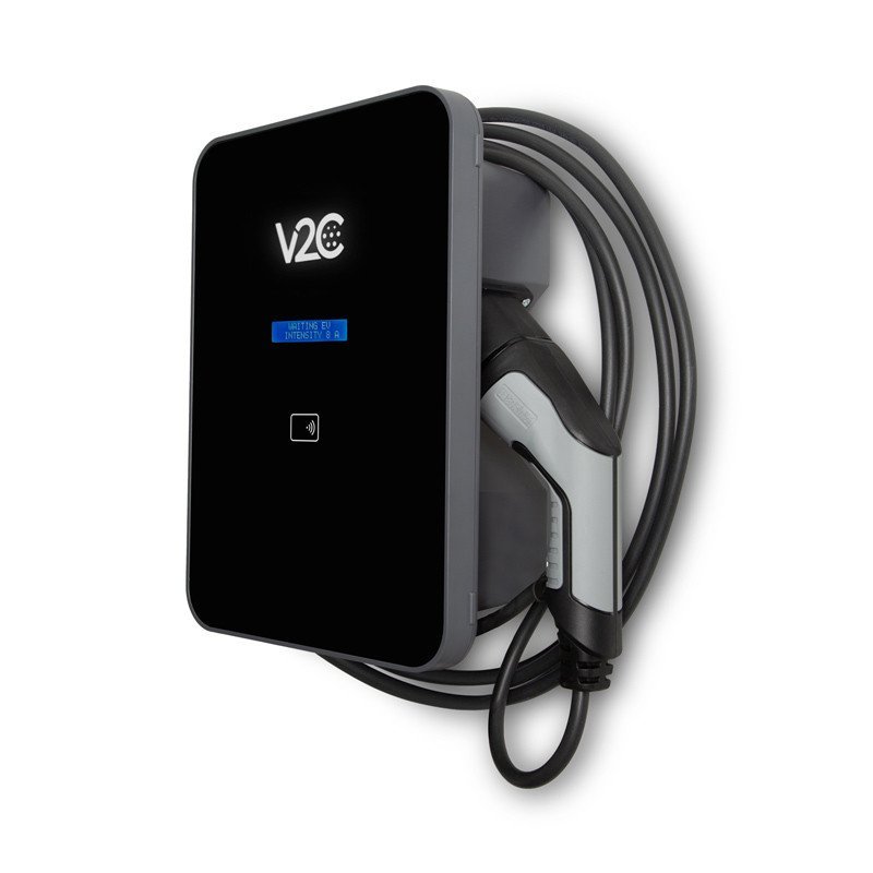 V2C Trydan 22kW PRO - RFID, 4G SIM incl, Display, Type 2 cable, Black - Image 1