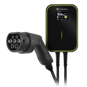 Green Cell Wallbox 22kW with Display & Type 2 cable - 6m lenght